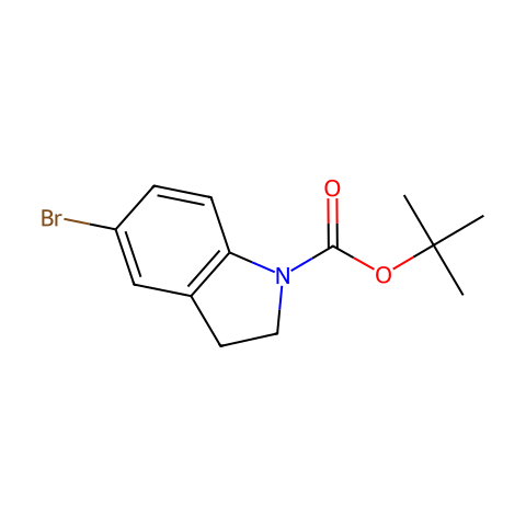N-Boc-5-溴吲哚啉结构图
