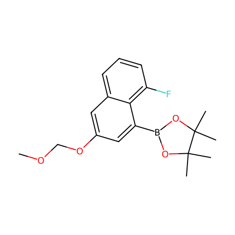 2-[8-fluoro-3-(methoxymethoxy)-1-naphthyl]-4,4,5,5-tetramethyl-1,3,2-dioxaborolane结构图