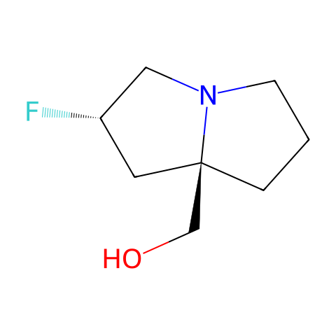 [(2S,7R)-2-fluoro-1,2,3,5,6,7-hexahydropyrrolizin-8-yl]methanol结构图