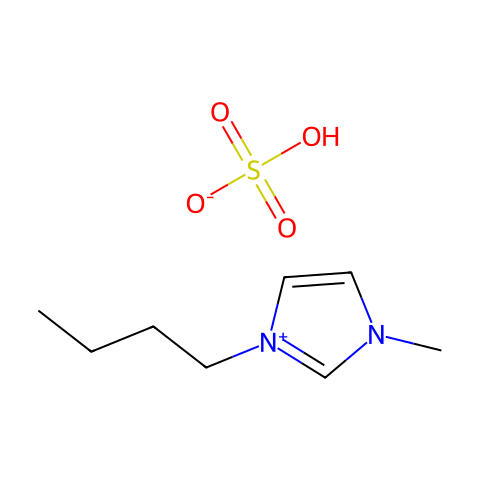 1-丁基-3-甲基咪唑硫酸氢盐结构图