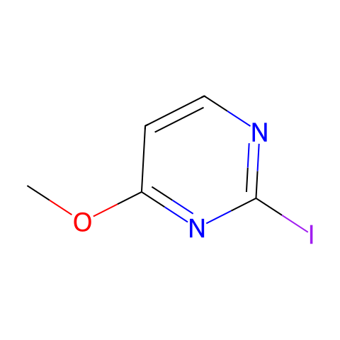 2-碘-4-甲氧基嘧啶结构图