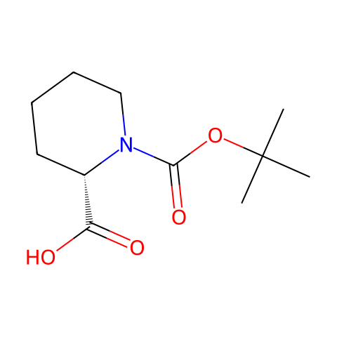 (S)-N-Boc-2-甲酸哌啶结构图
