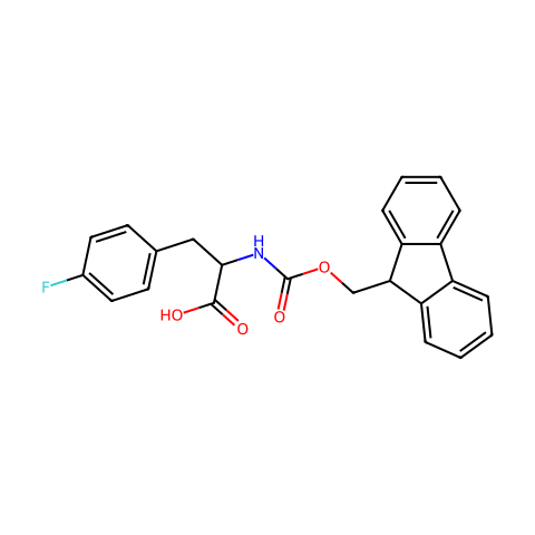Fmoc-4-氟-DL-苯丙氨酸结构图