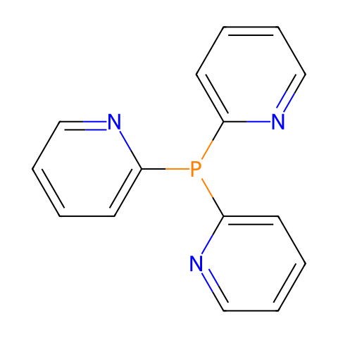 三（2-吡啶基）膦结构图