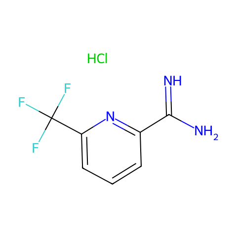 2-PYRIDINECARBOXIMIDAMIDE, 6-(TRIFLUOROMETHYL)-, HYDROCHLORIDE (1:1)结构图