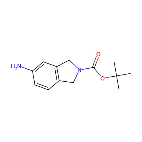5-氨基异吲哚-2-甲酸叔丁酯结构图