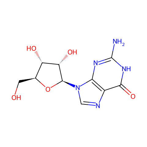 L-鸟嘌呤核苷结构图
