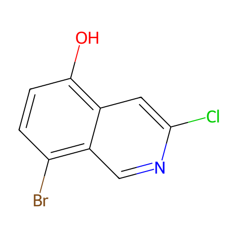 8-bromo-3-chloro-isoquinolin-5-ol结构图