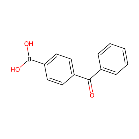 4-苯甲酰基苯硼酸(含有不定量的酸酐)结构图