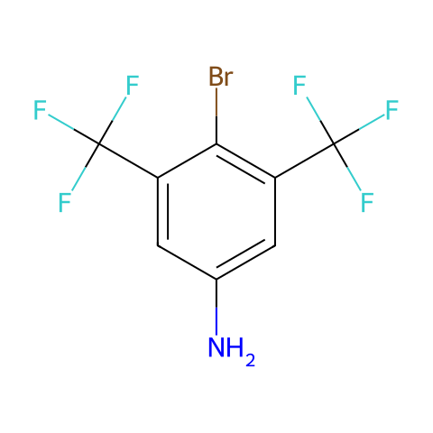 4-溴-3,5-双(三氟甲基)苯胺结构图