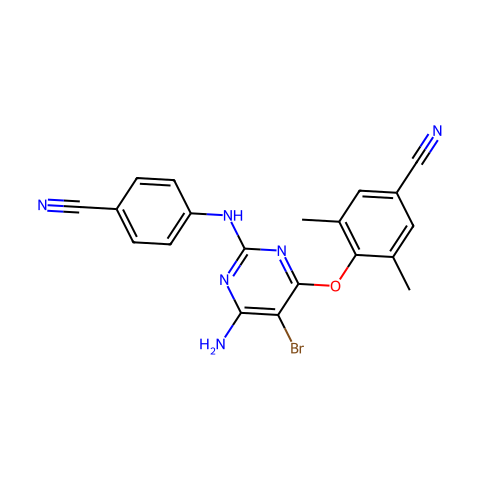 Etravirine (TMC125)结构图
