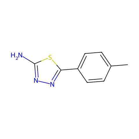 2-氨基-5-(4-甲氧苯基)-1,3,4-噻二唑结构图