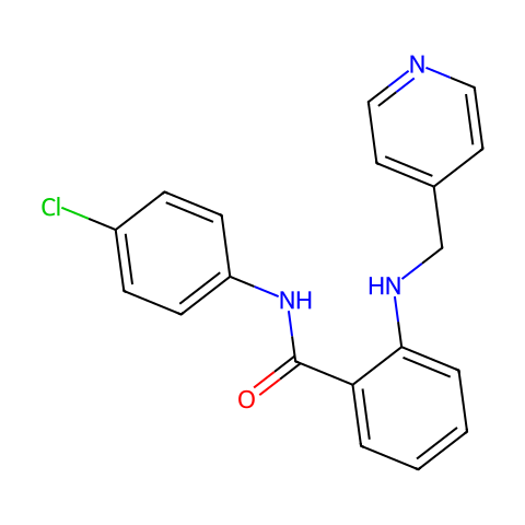 N-(4-CHLOROPHENYL)-2-[(PYRIDIN-4-YLMETHYL)AMINO]BENZAMIDE结构图