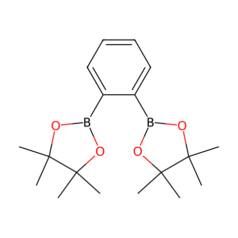 2,2'-(1,2-Phenylene)bis[4,4,5,5-tetramethyl-1,3,2-dioxaborolane]结构图