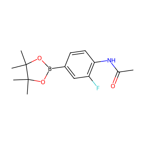 4-乙酰氨基-3-氟苯基硼酸频哪醇酯结构图