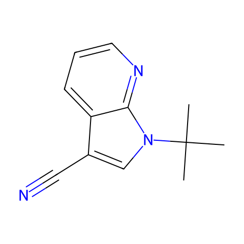 1H-Pyrrolo[2,3-b]pyridine-3-carbonitrile, 1-(1,1-dimethylethyl)-结构图