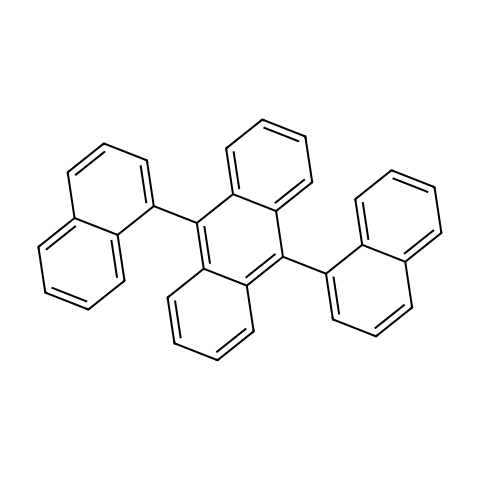 9,10-二(1-萘基)蒽结构图