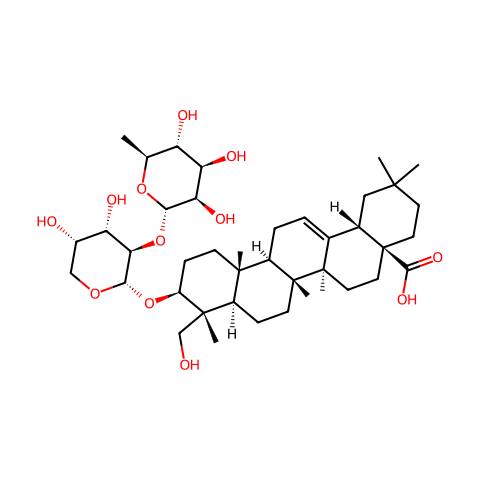 α-常春藤皂苷 分子结构图
