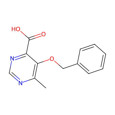 5-benzyloxy-6-methyl-pyrimidine-4-carboxylic acid结构图