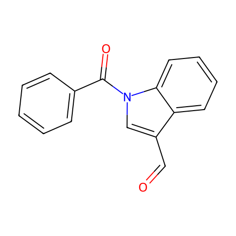 N-1-benzoylindole-3-carboxaldehyde结构图