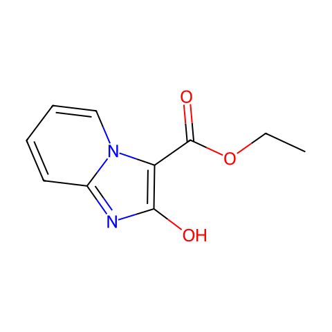 乙基 2-羟基咪唑并-[1,2-a]吡啶-3-羧酸酯结构图