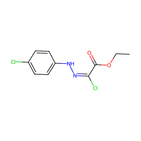 2-氯-2-[2-(4-氯苯基)亚肼基]-乙酸乙酯结构图