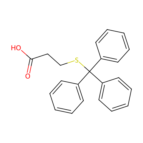 3-(三苯甲基巯基）丙酸结构图