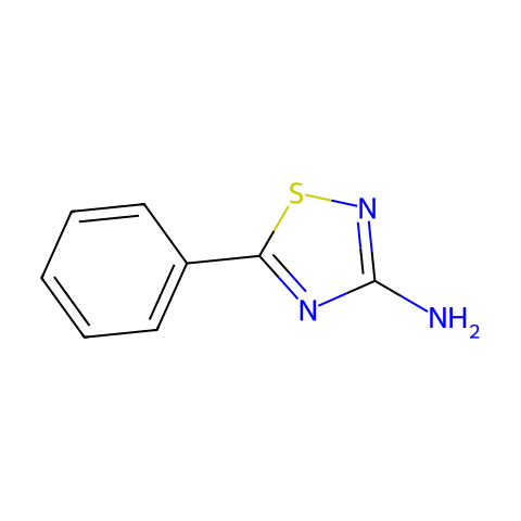 3-氨基-5-苯基-1,2,4-噻重氮结构图