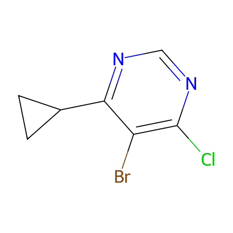 5-bromo-4-chloro-6-cyclopropyl-pyrimidine结构图