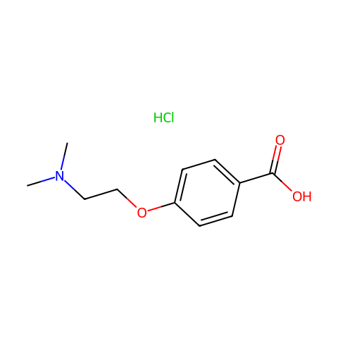 4-(2-(二甲基氨基)乙氧基)苯甲酸盐酸盐结构图
