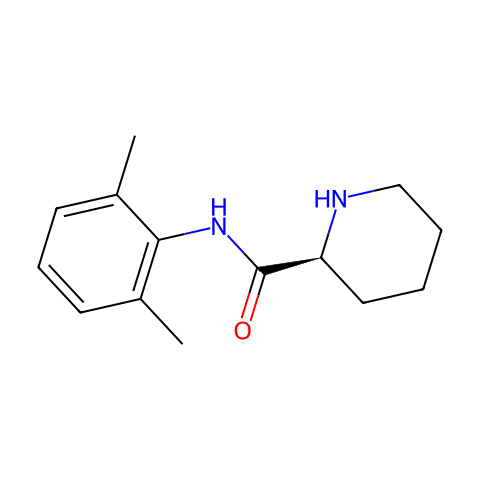 (S).N-(2',6'-二甲苯基)-2-哌啶甲酰胺结构图