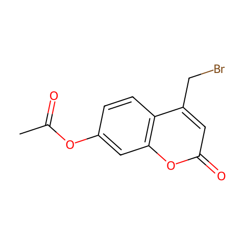 7-乙酰氧基-4-溴甲基香豆素结构图
