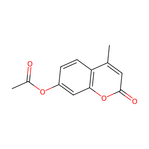 7-乙酰氧基-4-甲基香豆素结构图