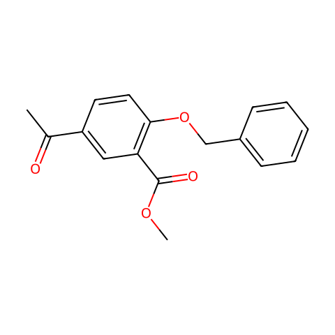 methyl 5-acetyl-2-(benzyloxy)benzoate结构图