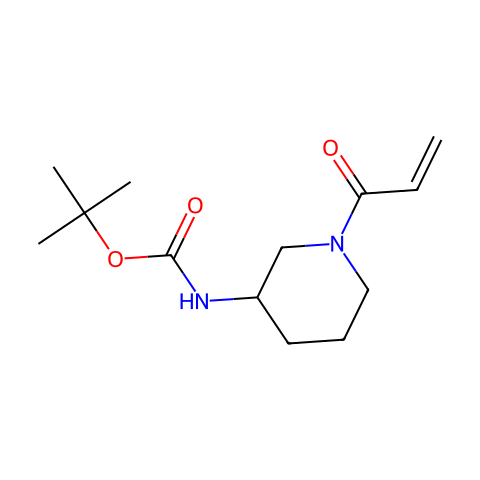 tert-butyl N-(1-prop-2-enoyl-3-piperidyl)carbamate结构图
