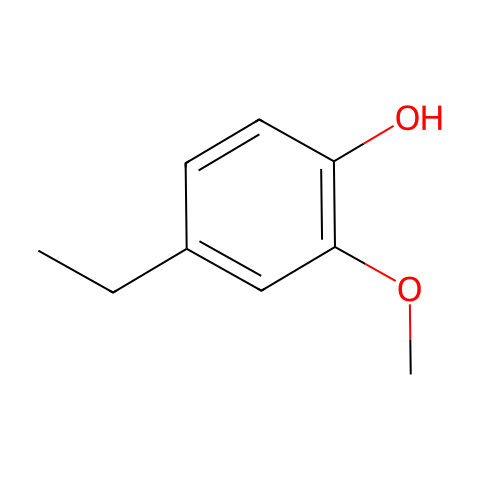 4-乙基-2-甲氧基苯酚结构图