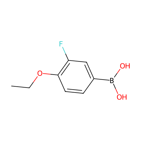 4-乙氧基-3-氟苯基硼酸 (含不同量的酸酐)结构图