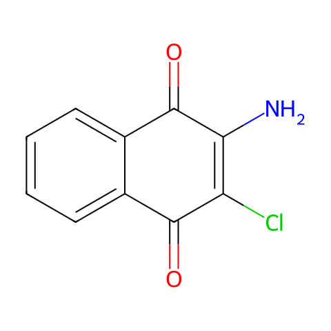 2-氨基-3-氯-1,4-萘醌结构图