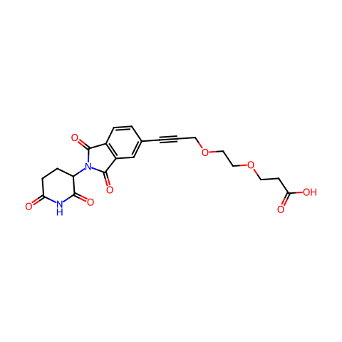 Thalidomide-Propargyne-PEG2-COOH结构图