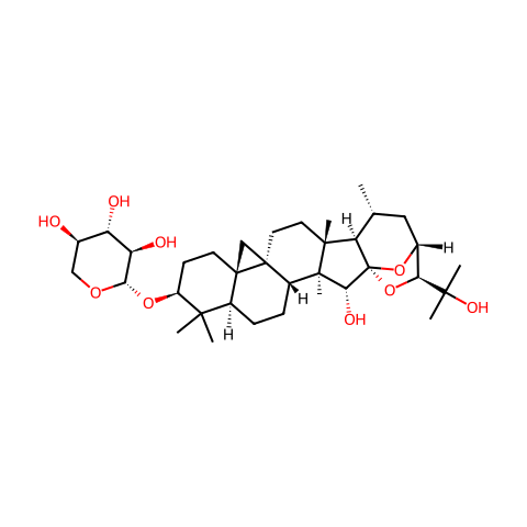 升麻醇-3-O-β-D-吡喃木糖苷结构图