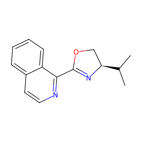 1-[(4R)-4,5-DIHYDRO-4-ISOPROPYL-2-OXAZOLYL]ISOQUINOLINE结构图