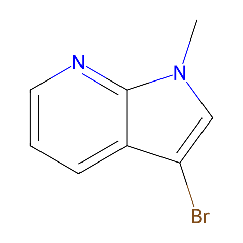 3-溴-1-甲基-7-氮杂吲哚结构图