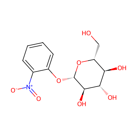 邻硝基苯-β-D-吡喃葡萄糖苷结构图