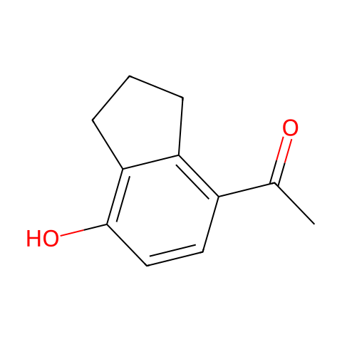 1-(7-羟基-2,3-二氢-1H-茚-4-基)乙酮结构图