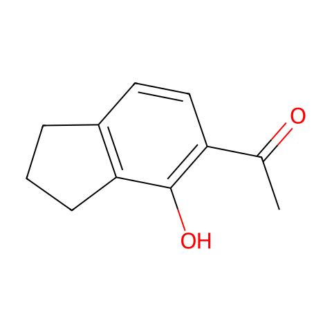 1-(4-羟基-2,3-二氢-1H-茚-5-基)乙酮结构图