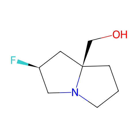 [(2S,8S)-2-fluoro-1,2,3,5,6,7-hexahydropyrrolizin-8-yl]methanol结构图