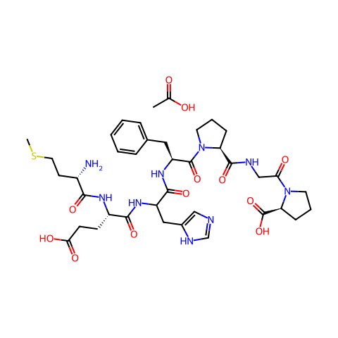 (S)-1-(2-((S)-1-((5S,8S,11S,14S)-11-((1H-咪唑-4-基)甲基)-5-氨基-14-苄基- 8-(2-羧乙基)-6,9,12-三氧代-2-硫杂-7,10,13-三氮杂十五烷-15-酰基)吡咯烷-2-羧酰胺基)乙酰基]吡咯结构图