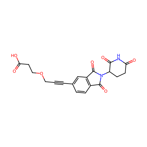Thalidomide-Propargyne-PEG1-COOH结构图