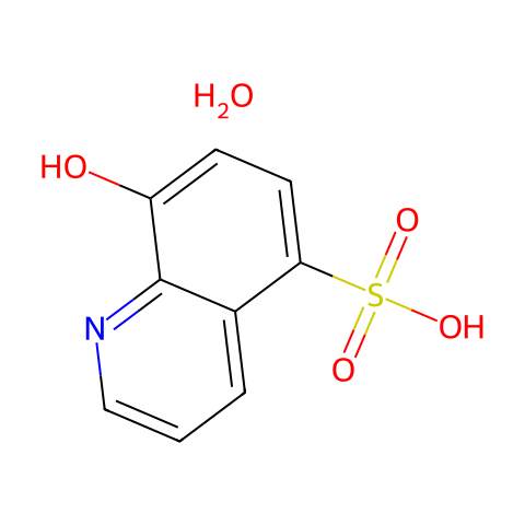 8-羟基喹啉-5-磺酸一水物结构图