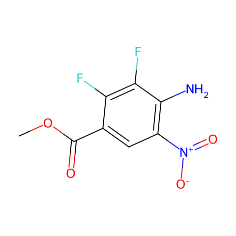 METHYL 4-AMINO-2,3-DIFLUORO-5-NITROBENZOATE结构图